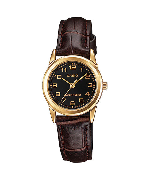 Reloj casual correa de cuero LTP-V001GL-1B