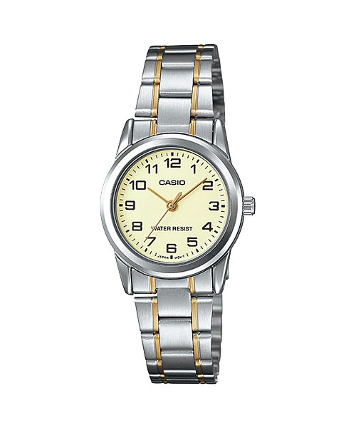 Reloj casual correa de acero inoxidable LTP-V001SG-9B