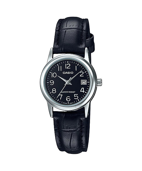 Reloj casual correa de cuero LTP-V002L-1B