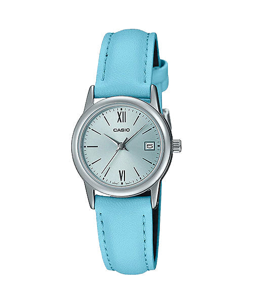 Reloj casual correa de cuero LTP-V002L-2B3