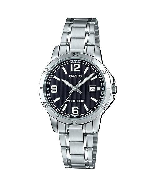 Reloj casual correa de acero inoxidable LTP-V004D-1B2