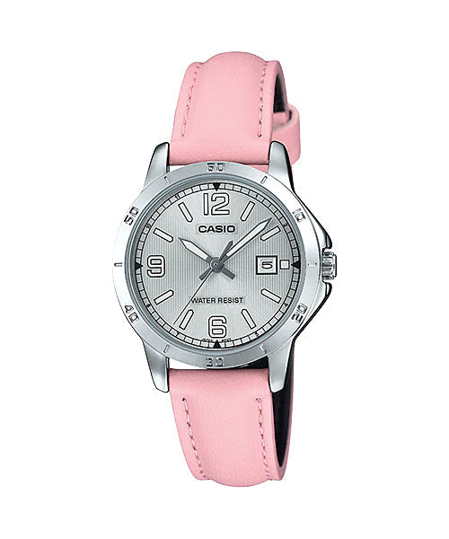 Reloj casual correa de cuero LTP-V004L-4B