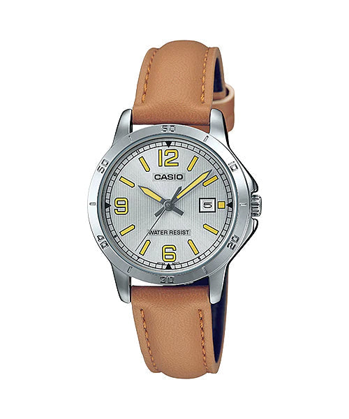 Reloj casual correa de cuero LTP-V004L-7B