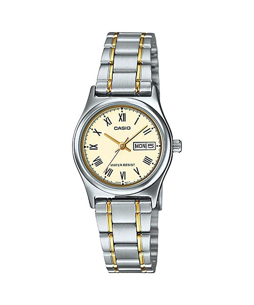 Reloj casual correa de acero inoxidable LTP-V006SG-9B