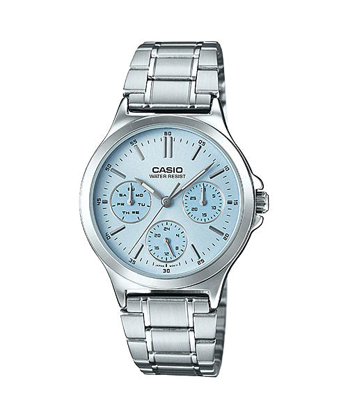 Reloj casual correa de acero inoxidable LTP-V300D-2A