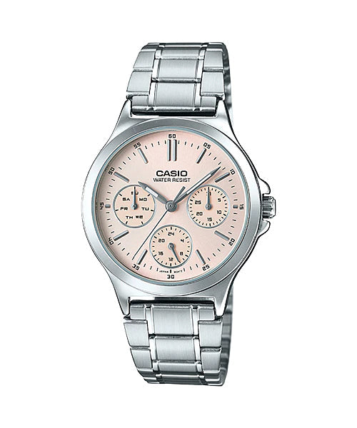 Reloj casual correa de acero inoxidable LTP-V300D-4A