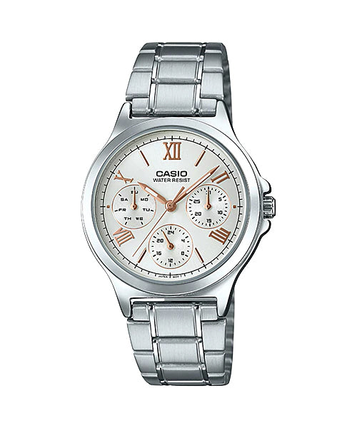 Reloj casual correa de acero inoxidable LTP-V300D-7A2