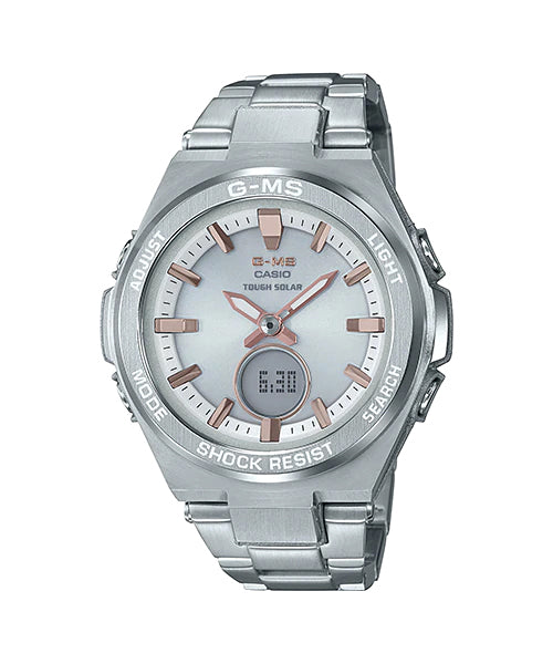 Reloj Baby-G casual correa de acero inoxidable MSG-S200D-7A
