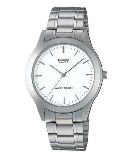 Reloj casual correa de acero inoxidable MTP-1128A-7A