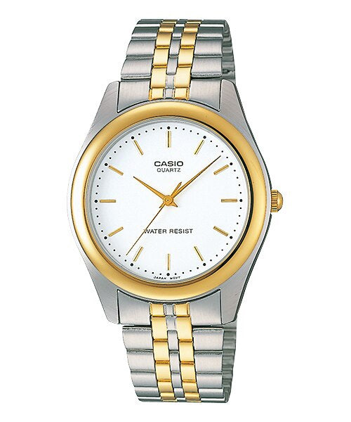Reloj casual correa de acero inoxidable MTP-1129G-7A