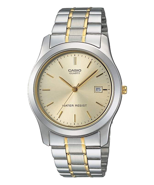 Reloj casual correa de acero inoxidable MTP-1141G-9A