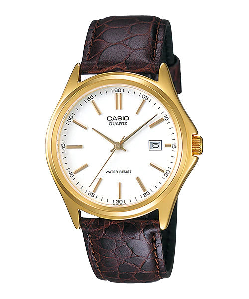 Reloj casual correa de cuero MTP-1183Q-7A