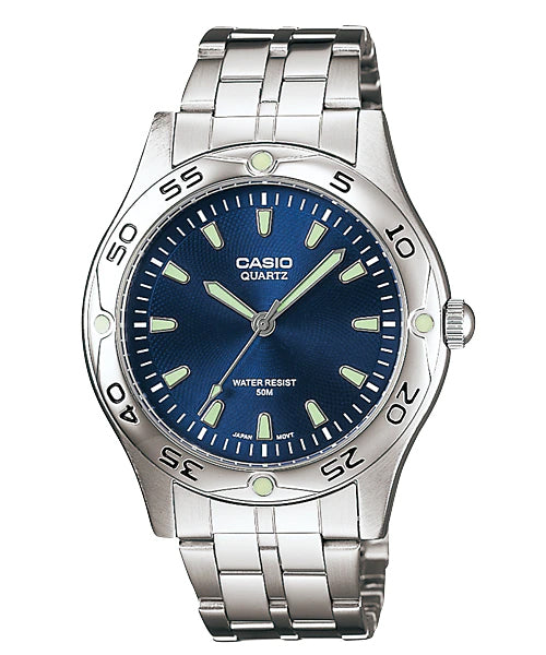 Reloj casual correa de acero inoxidable MTP-1243D-2AV