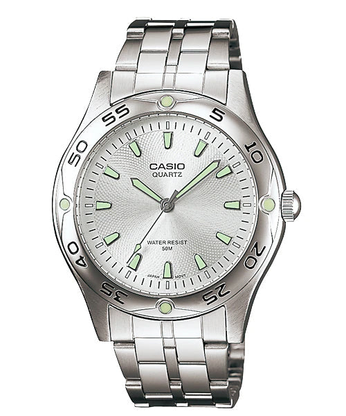 Reloj casual correa de acero inoxidable MTP-1243D-7AV