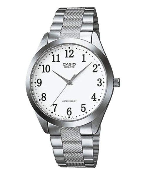 Reloj casual correa de acero inoxidable MTP-1274D-7B