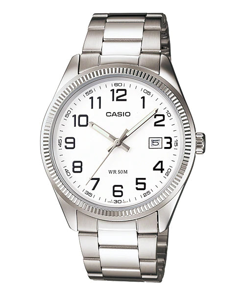 Reloj casual correa de acero inoxidable MTP-1302D-7BV