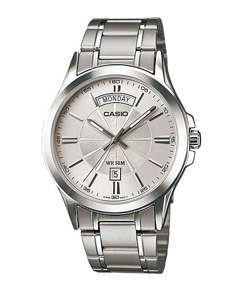 Reloj casual correa de acero inoxidable MTP-1381D-7AV