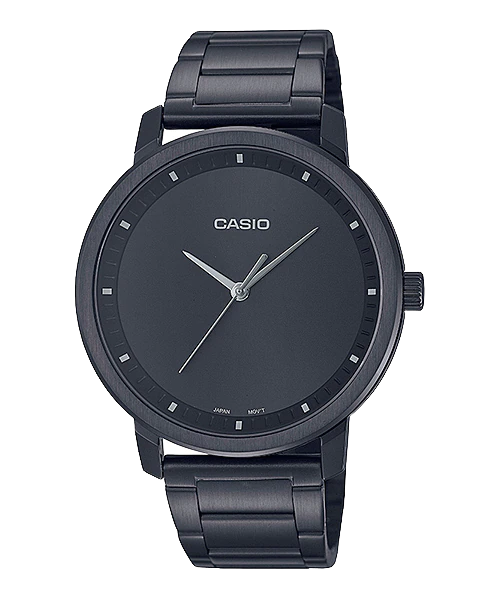 Reloj casual correa de acero inoxidable MTP-B115B-1EV