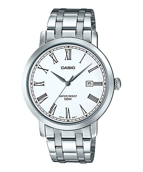 Reloj casual correa de acero inoxidable MTP-E149D-7BV