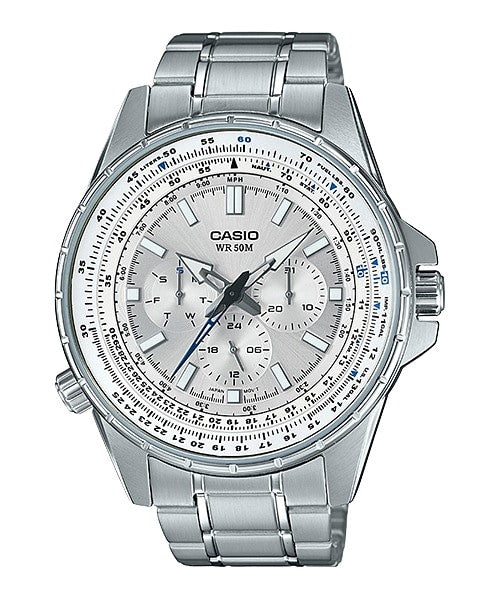 Reloj casual correa de acero inoxidable MTP-SW320D-7AV