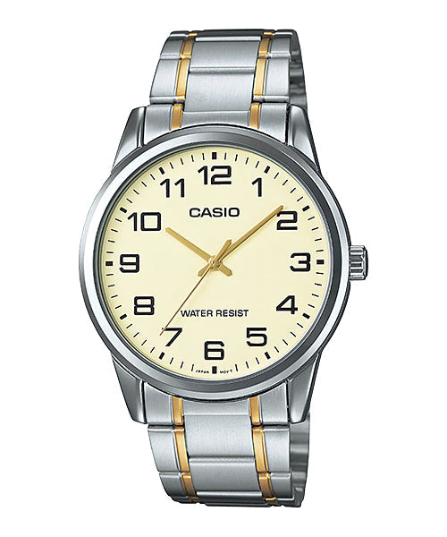 Reloj casual correa de acero inoxidable MTP-V001SG-9B