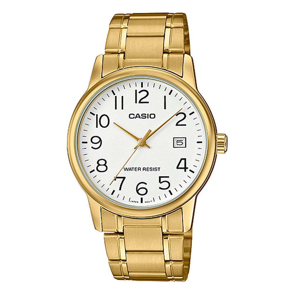 Reloj casual correa de acero inoxidable MTP-V002G-7B2