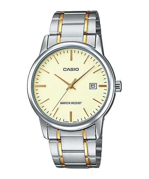 Reloj casual correa de acero inoxidable MTP-V002SG-9A