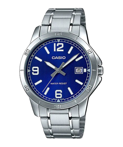 Reloj casual correa de acero inoxidable MTP-V004D-2B