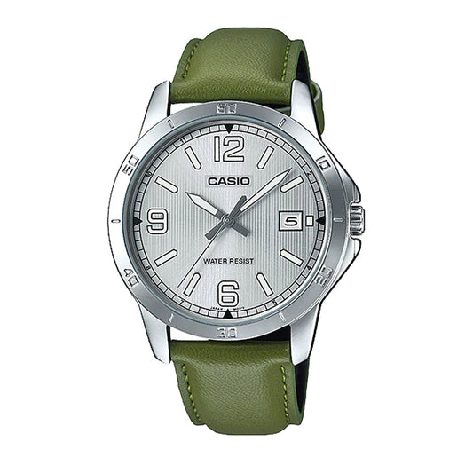 Reloj casual correa de cuero MTP-V004L-3B