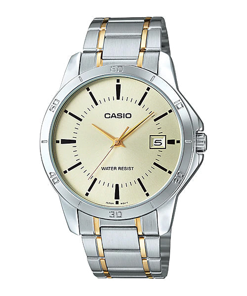 Reloj casual correa de acero inoxidable MTP-V004SG-9A