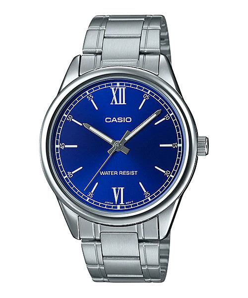 Reloj casual correa de acero inoxidable MTP-V005D-2B1