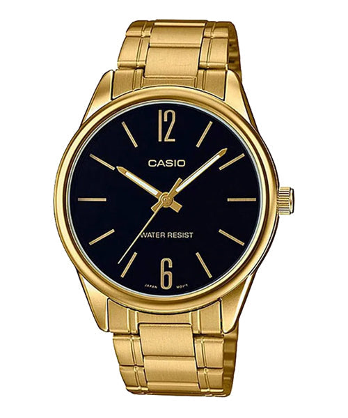 Reloj casual correa de acero inoxidable MTP-V005G-1B