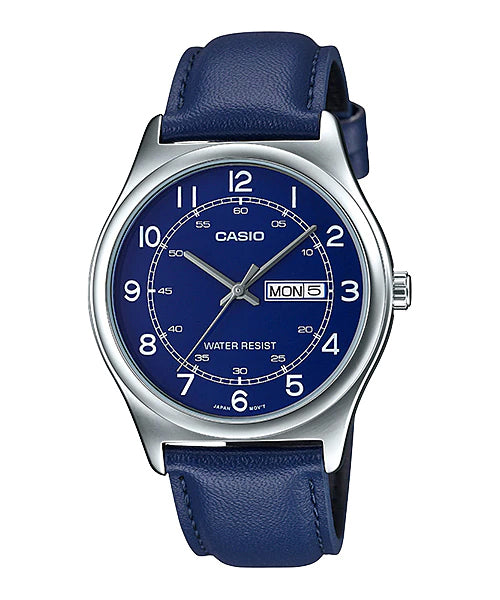 Reloj casual correa de cuero MTP-V006L-2B