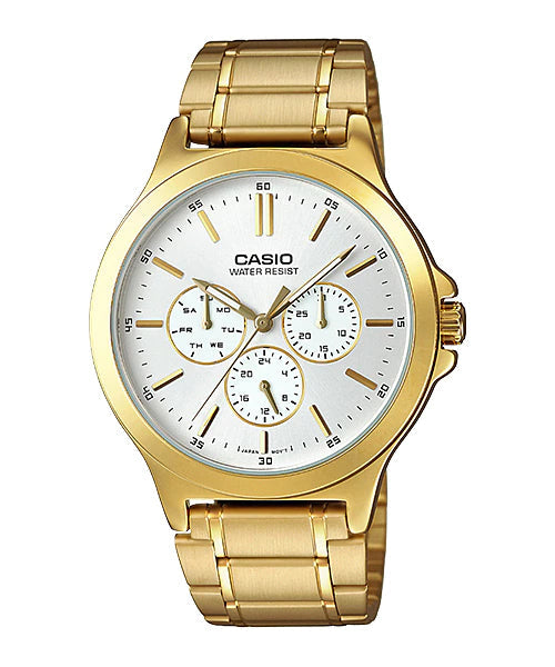 Reloj casual correa de acero inoxidable MTP-V300G-7A