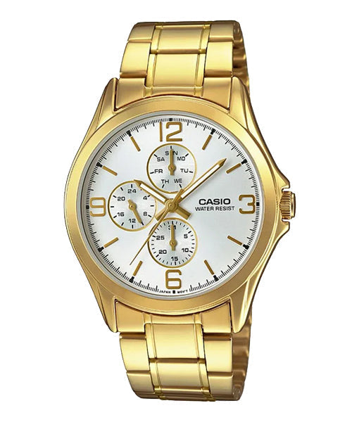 Reloj casual correa de acero inoxidable MTP-V301G-7A