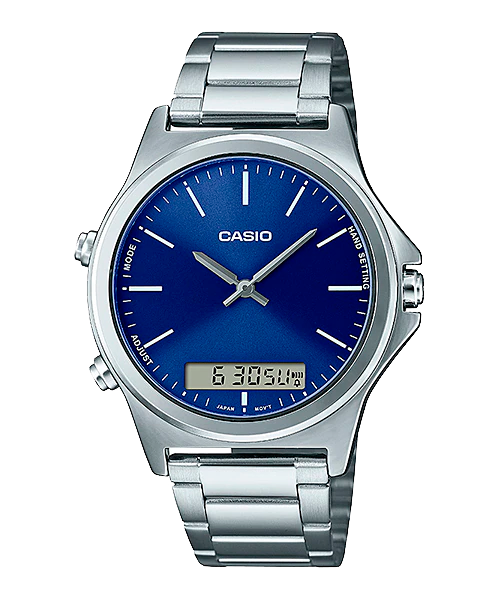 Reloj casual correa de acero inoxidable MTP-VC01D-2E