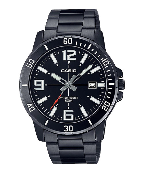 Reloj casual correa de acero inoxidable MTP-VD01B-1BV