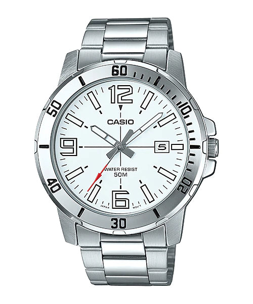 Reloj casual correa de acero inoxidable MTP-VD01D-7BV