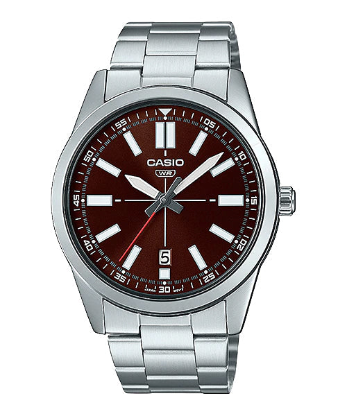 Reloj casual correa de acero inoxidable MTP-VD02D-5E