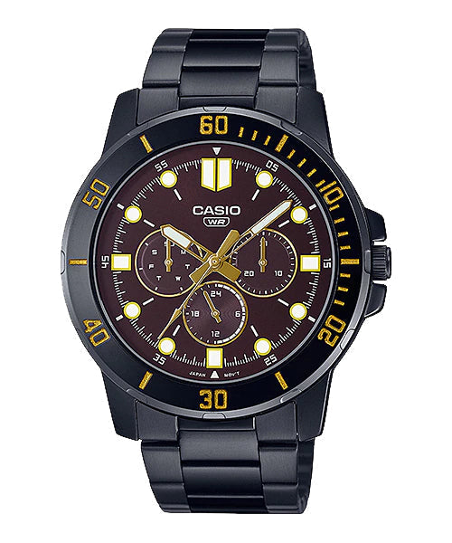 Reloj casual correa de acero inoxidable MTP-VD300B-5E
