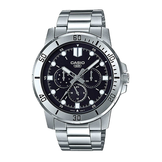 Reloj casual correa de acero inoxidable MTP-VD300D-1E