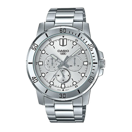 Reloj casual correa de acero inoxidable MTP-VD300D-7E