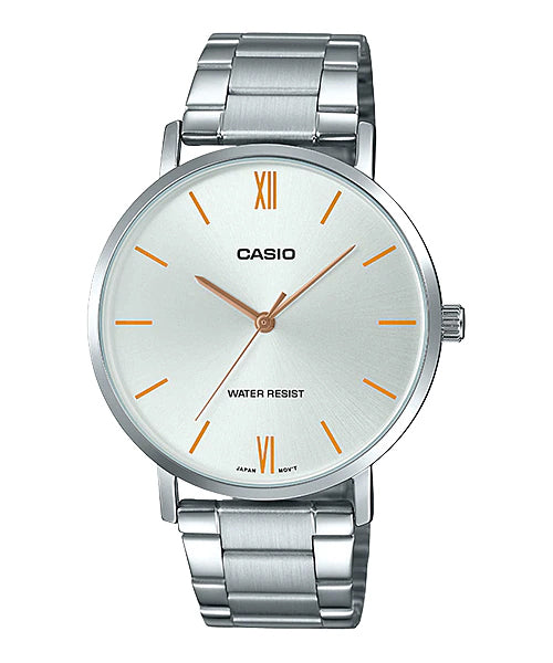 Reloj casual correa de acero inoxidable MTP-VT01D-7B